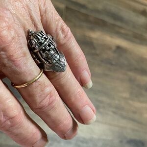 Men's Silver Warrior Helmet Ring